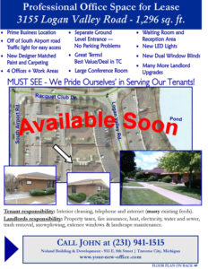 3155 Logan Valley Road Traverse City Office for Lease Available Soon
